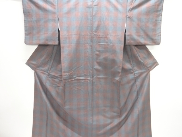 JAPANESE KIMONO / TSUMUGI / WOVEN GRID